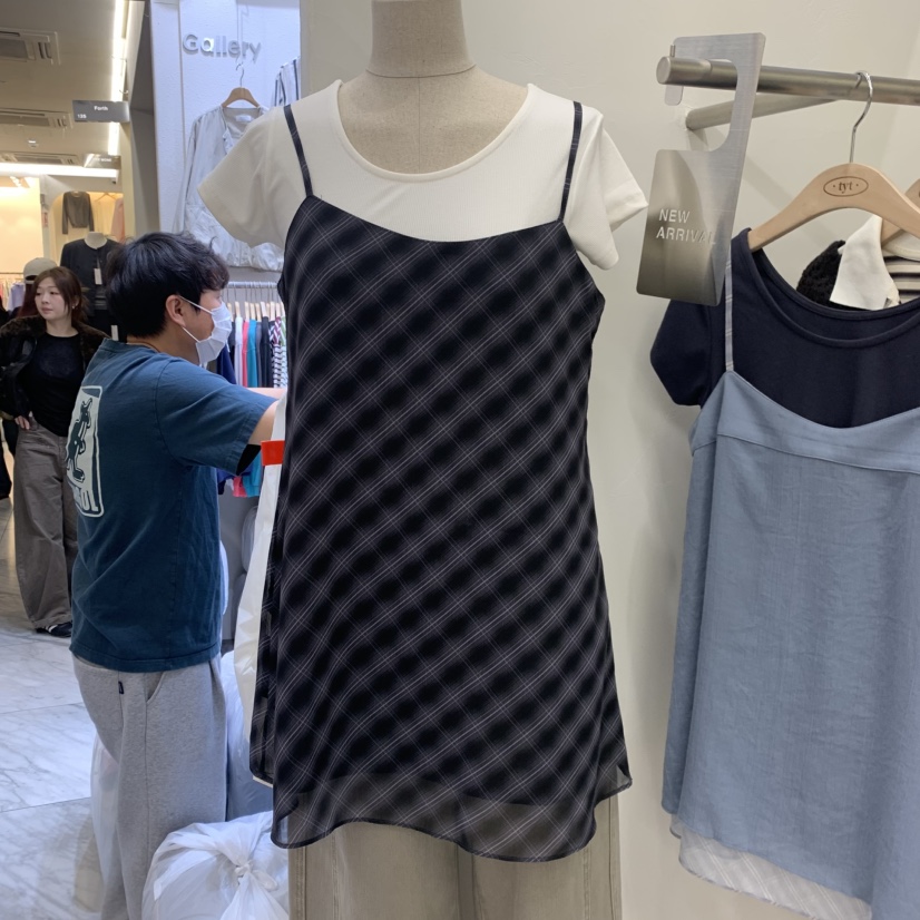 TAKE YOUE TIME東大門代購女士新品推薦連衣裙不含內搭兩面穿格紋雪紡雙面TAKE YOUE TIME連衣裙圖色1