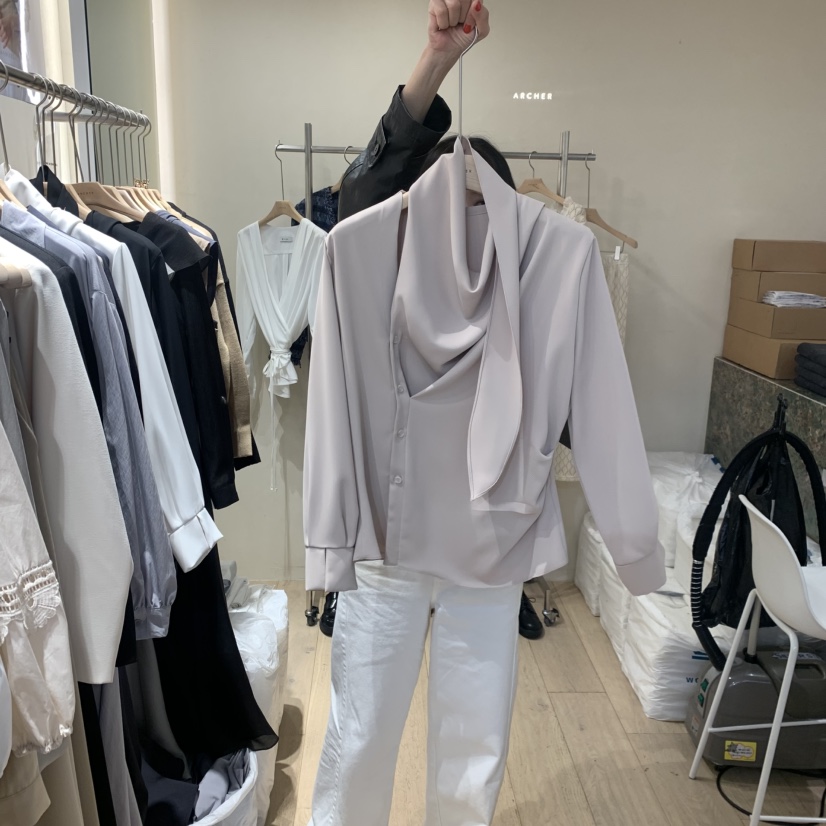 ARCHER東大門直郵女裝新品26春夏時尚熱賣襯衫蕾絲衫圍巾ARCHER襯衫/蕾絲衫圖色2