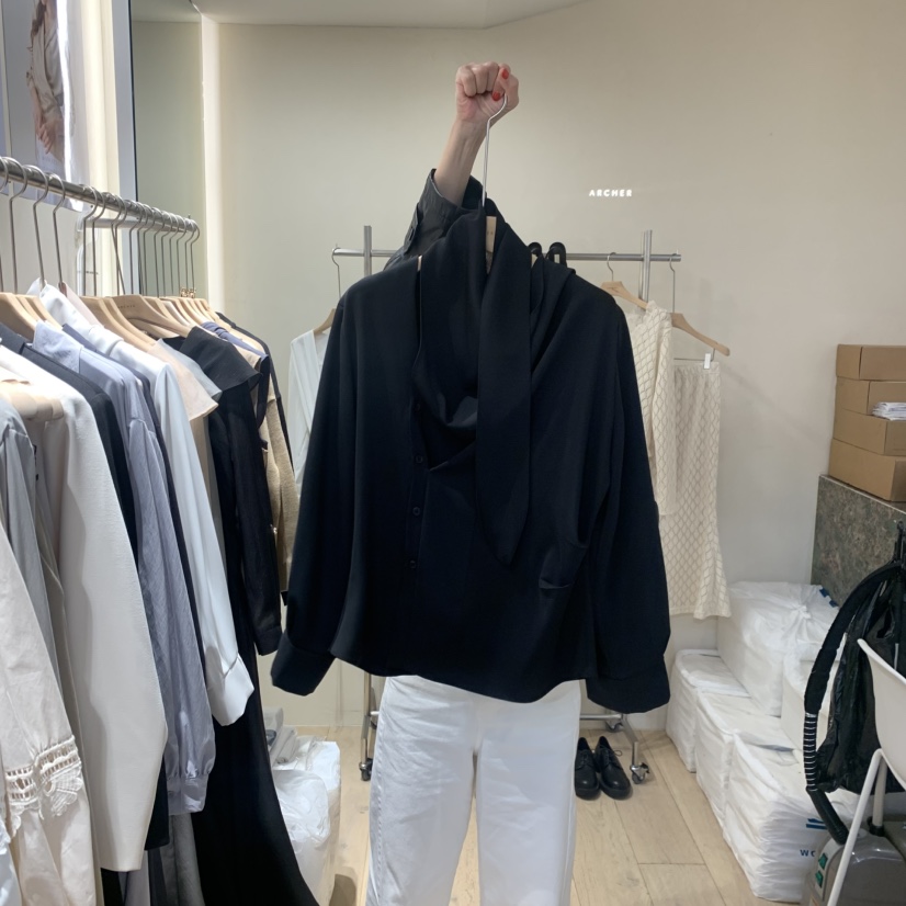 ARCHER東大門直郵女裝新品26春夏時尚熱賣襯衫蕾絲衫圍巾ARCHER襯衫/蕾絲衫圖色3