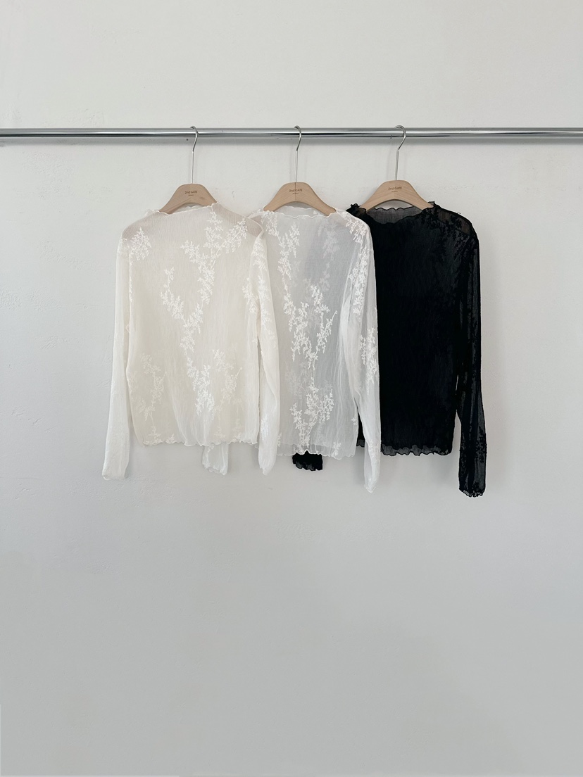 2ND GATE東大門直郵女士新款時尚休閑職業襯衫蕾絲衫刺繡2ND GATE襯衫/蕾絲衫