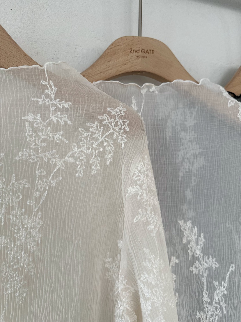 2ND GATE東大門直郵女士新款時尚休閑職業襯衫蕾絲衫刺繡2ND GATE襯衫/蕾絲衫