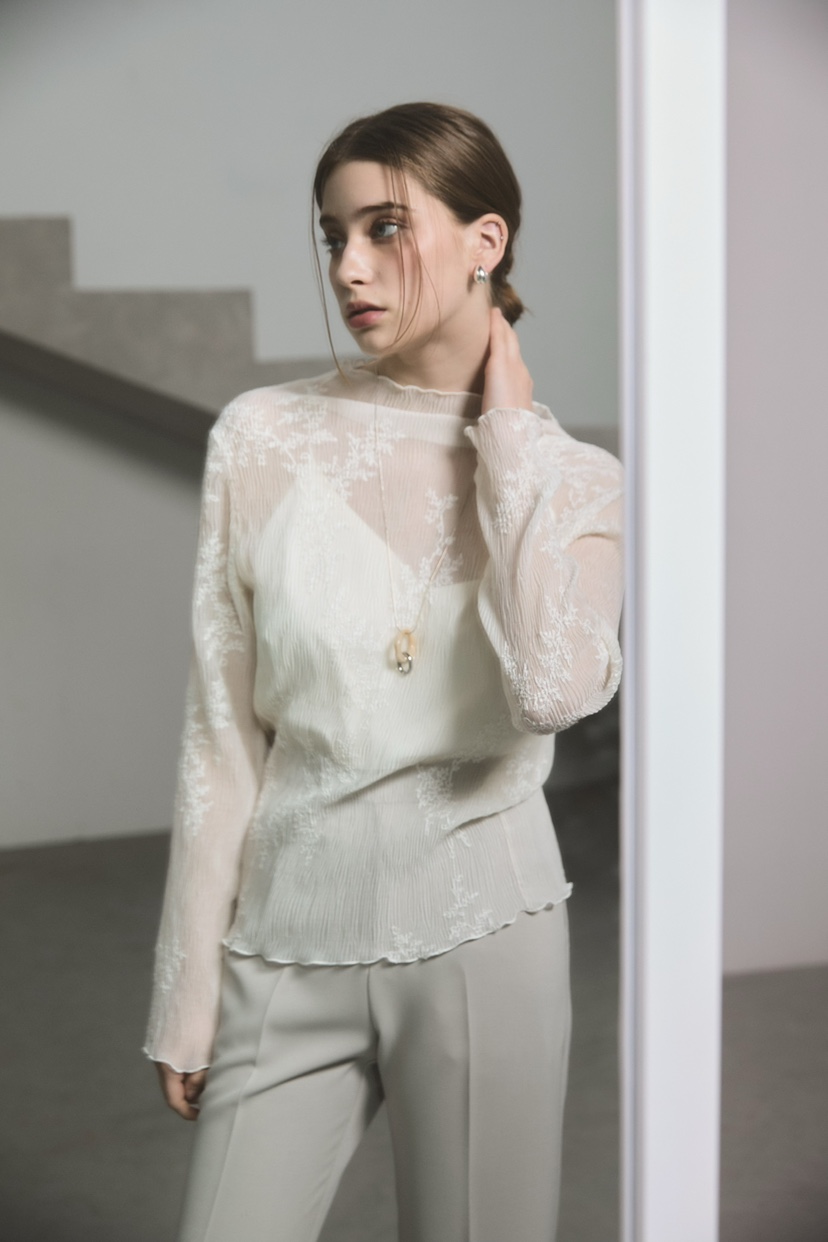 2ND GATE東大門直郵女士新款時尚休閑職業襯衫蕾絲衫刺繡2ND GATE襯衫/蕾絲衫