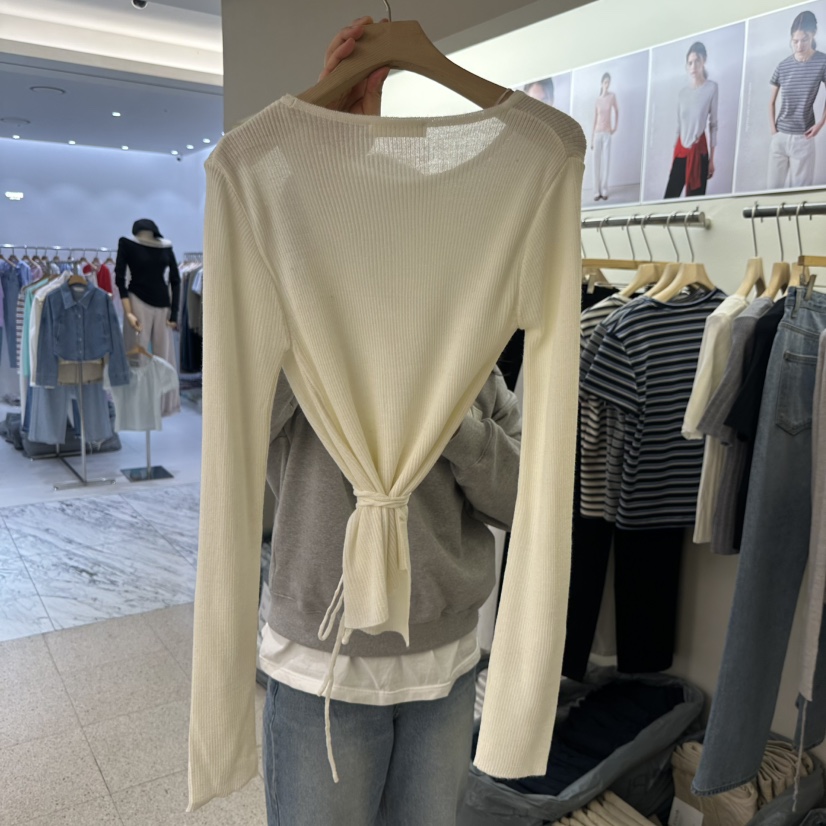 EOOB/LAMEREI東大門代購女裝新款人氣時尚推薦針織衫含腰繩EOOB/LAMEREI針織衫