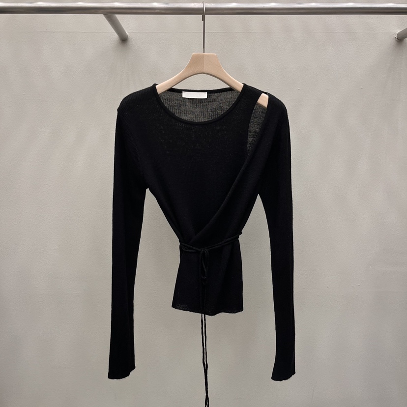 EOOB/LAMEREI東大門代購女裝新款人氣時尚推薦針織衫含腰繩EOOB/LAMEREI針織衫圖色4