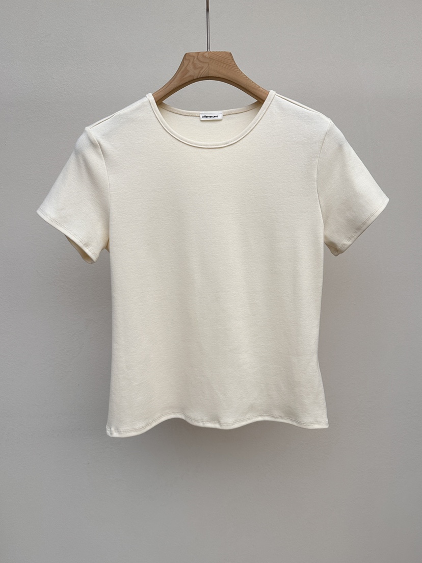EFFERVESCENT東大門實拍女裝新品真品推薦人氣26春夏休閑T恤evc/effervescentT恤圖色1奶油色