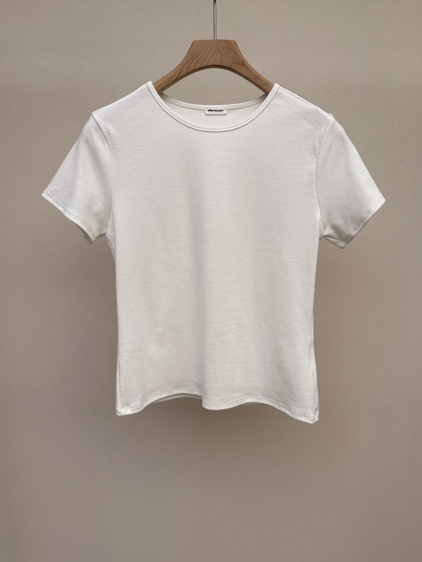 EFFERVESCENT東大門實拍女裝新品真品推薦人氣26春夏休閑T恤evc/effervescentT恤圖色4白色