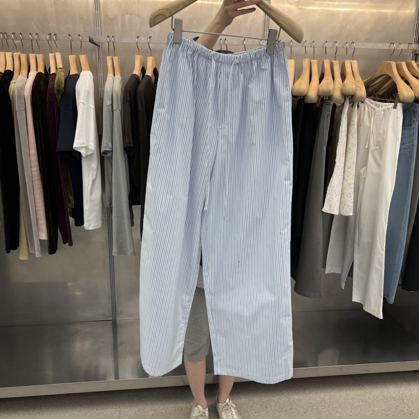 ESSENCE東大門直郵女士新品熱賣真品推薦職業休閑休閑褲條紋ESSENCE休閑褲圖色1