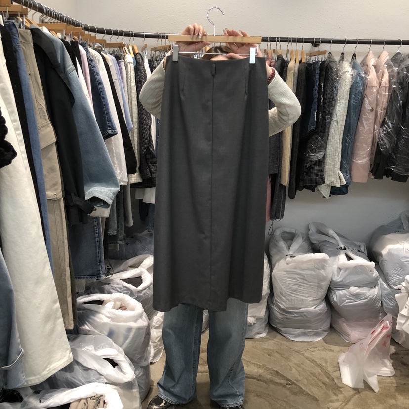 ALMOND PEPE東大門直郵女裝新款熱賣半身裙中短裙褶裥開衩ALMOND PEPE半身裙/中短裙