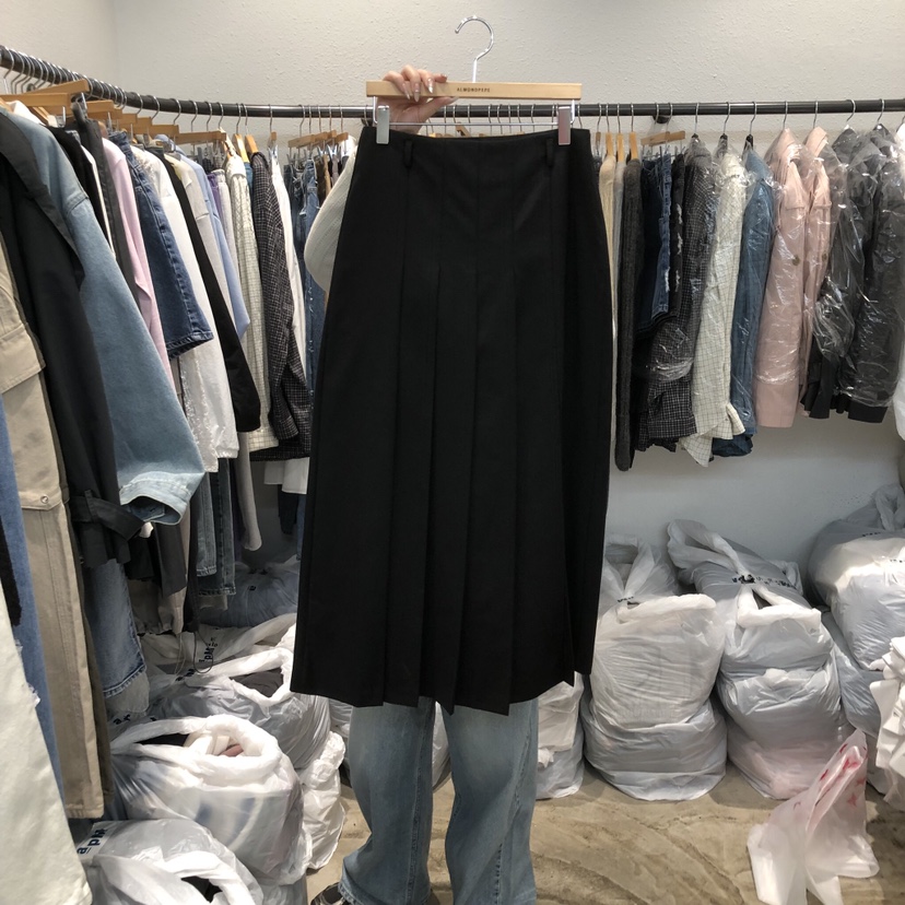 ALMOND PEPE東大門直郵女裝新款熱賣半身裙中短裙褶裥開衩ALMOND PEPE半身裙/中短裙圖色2