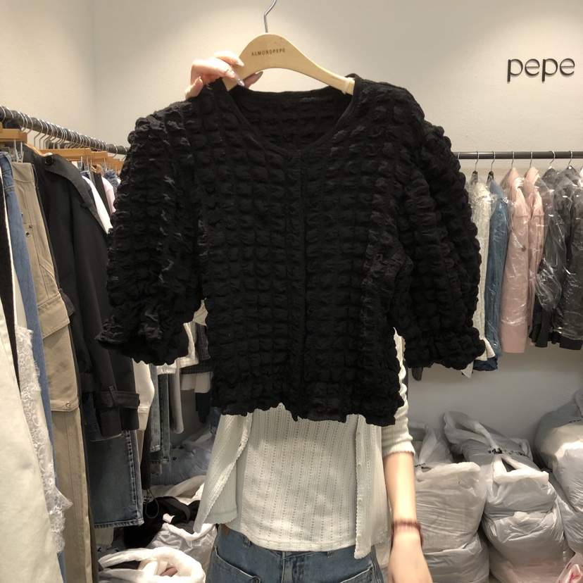 ALMOND PEPE東大門實拍女裝新品休閑時尚真品襯衫蕾絲衫ALMOND PEPE襯衫/蕾絲衫圖色2