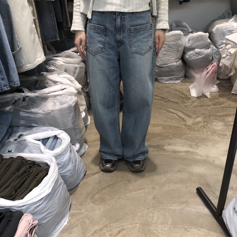 ALMOND PEPE韓國直郵女士新品熱賣時尚推薦休閑26春夏牛仔褲ALMOND PEPE牛仔褲圖色2