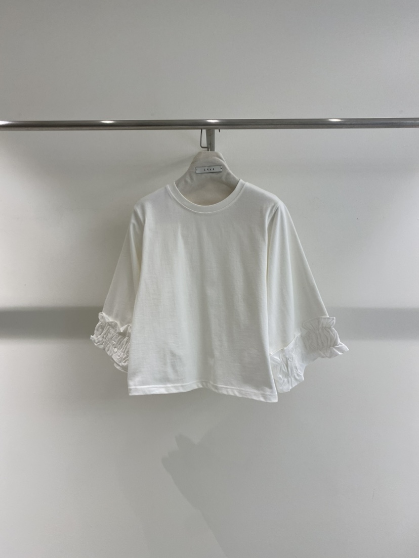 1968韓國直郵女士新品26春夏休閑真品熱賣時尚長袖T恤荷葉邊1968/YEOUYA長袖T恤圖色1