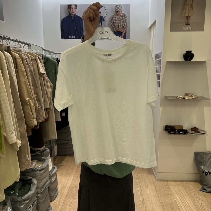 REIRAI東大門代購女裝新品時尚休閑推薦熱賣26春夏真品T恤ReiraiT恤圖色1