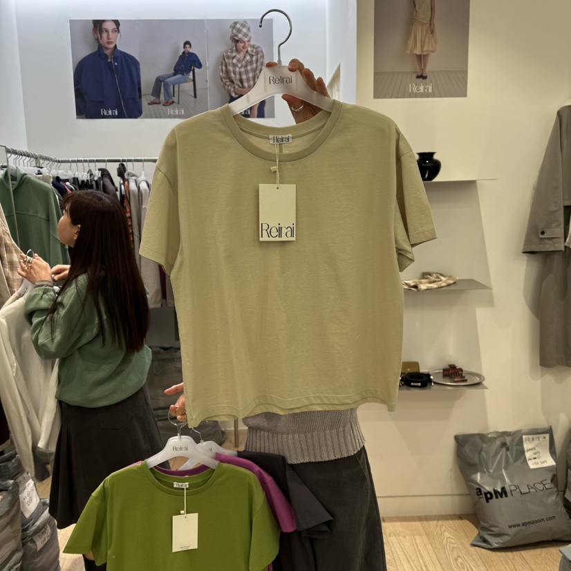 REIRAI東大門代購女裝新品時尚休閑推薦熱賣26春夏真品T恤ReiraiT恤圖色2