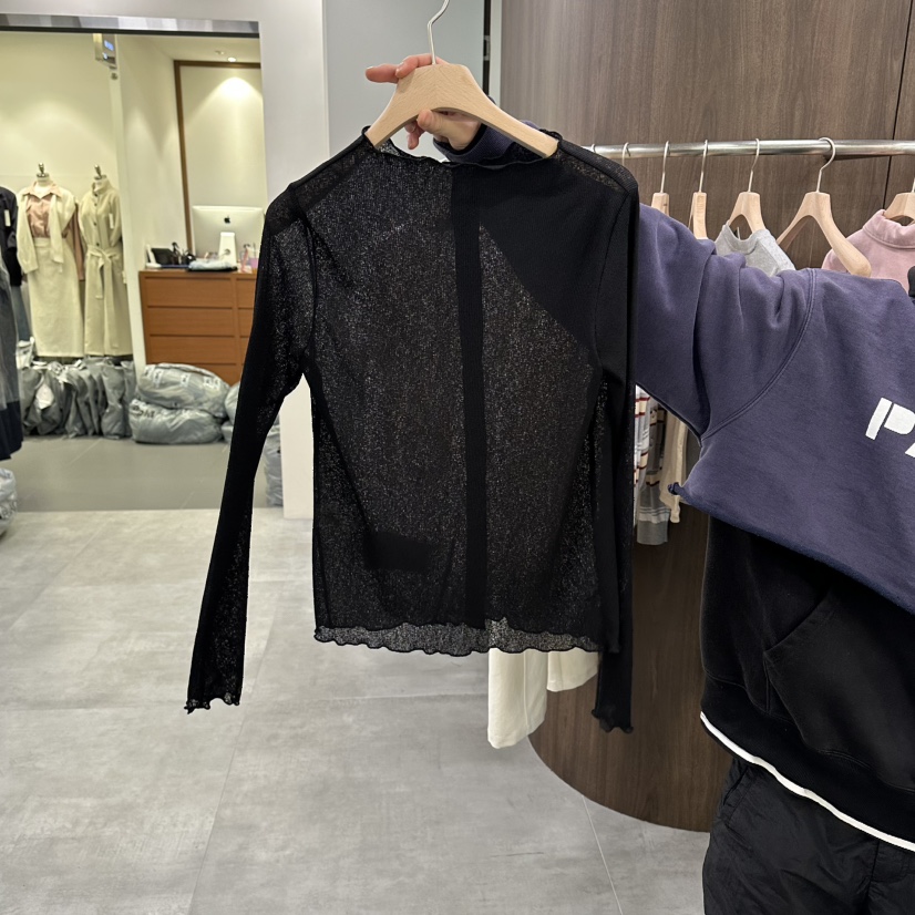 URBANSTORY/REMAKING東大門實拍女士新款26春夏長袖T恤紐扣Remaking/URBANSTORY長袖T恤