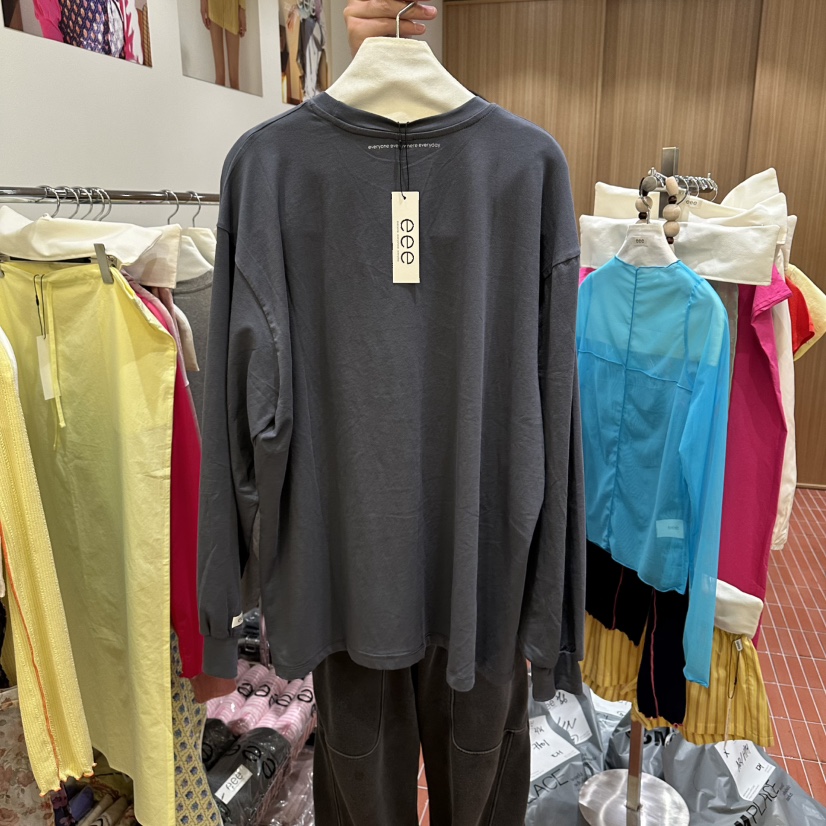 E/E/E東大門直郵女士新品熱賣推薦時尚人氣26春夏長袖T恤E/E/E長袖T恤