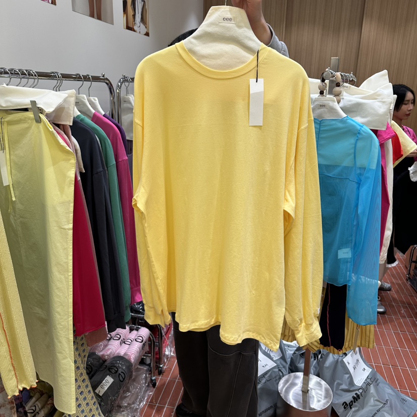 E/E/E東大門直郵女士新品熱賣推薦時尚人氣26春夏長袖T恤E/E/E長袖T恤圖色3