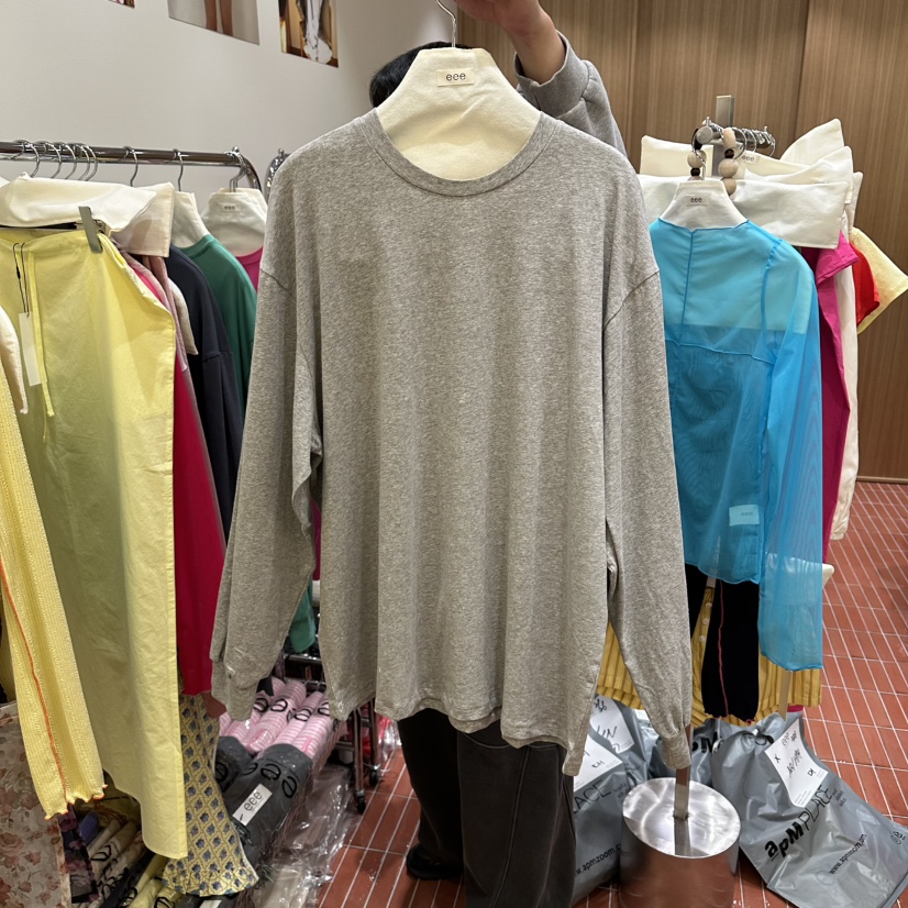 E/E/E東大門直郵女士新品熱賣推薦時尚人氣26春夏長袖T恤E/E/E長袖T恤圖色5