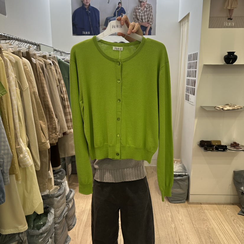 REIRAI韓國直郵女裝新品時尚推薦人氣26春夏真品針織衫開衫Reirai針織衫圖色1