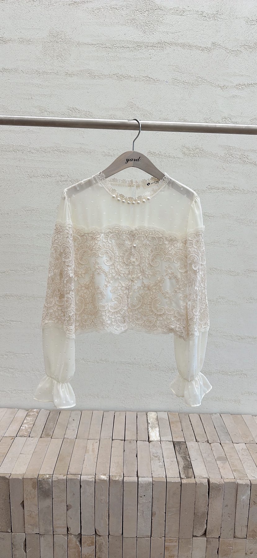 YARD東大門直郵女裝新款推薦真品熱賣襯衫蕾絲衫刺繡雪紡YARD襯衫/蕾絲衫圖色1