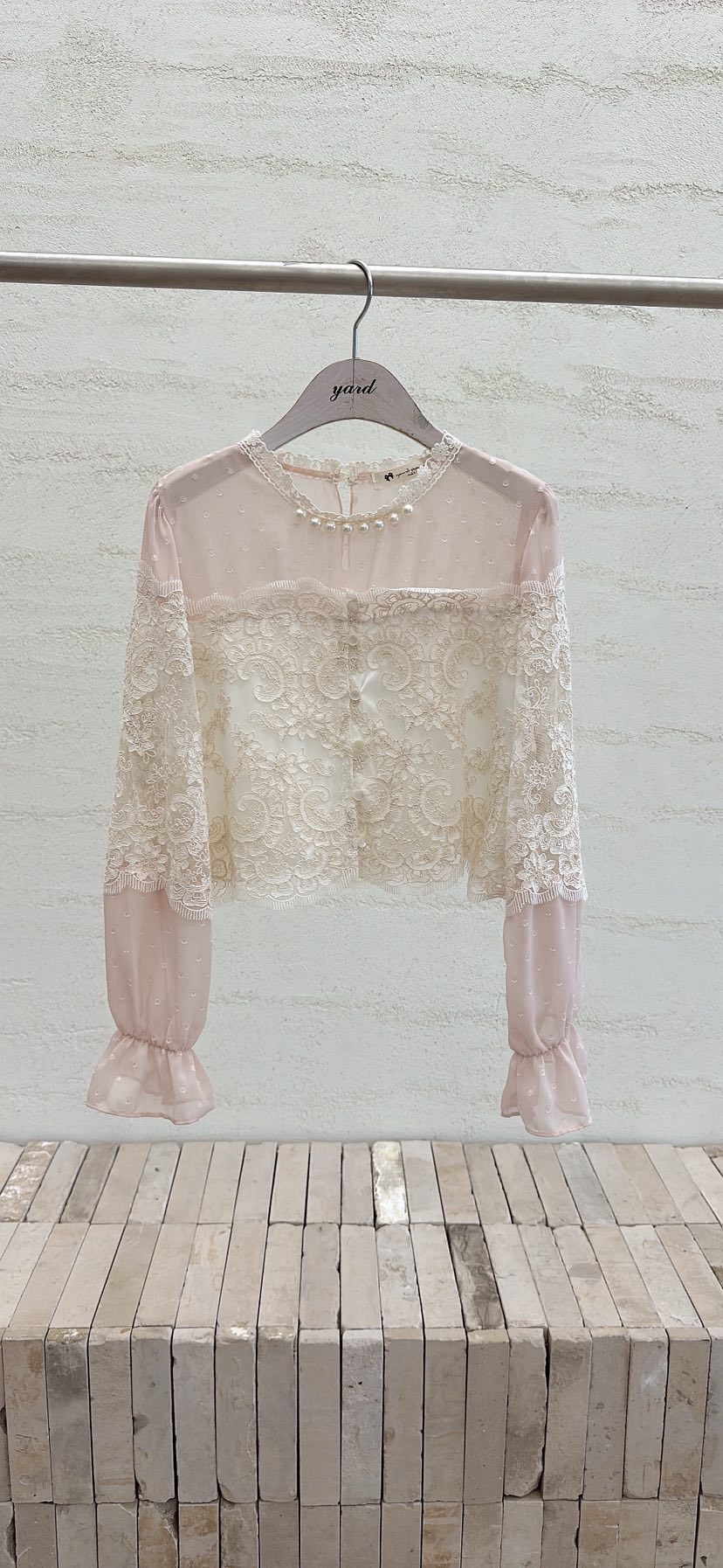 YARD東大門直郵女裝新款推薦真品熱賣襯衫蕾絲衫刺繡雪紡YARD襯衫/蕾絲衫圖色2