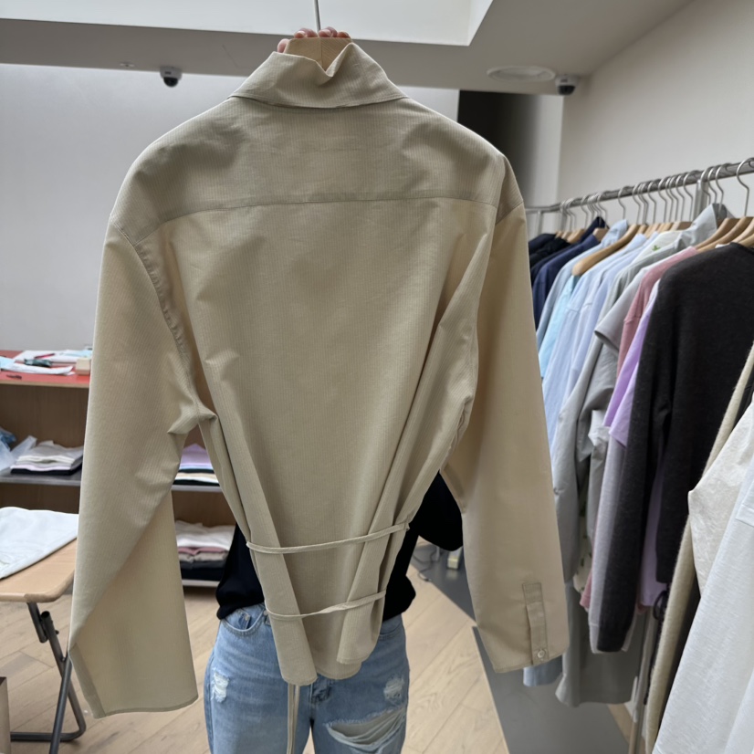 EFFERVESCENT東大門代購女裝新品真品熱賣襯衫蕾絲衫含腰繩evc/effervescent襯衫/蕾絲衫