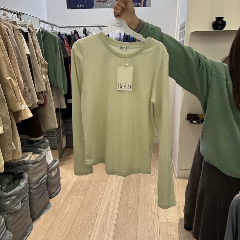REIRAI韓國代購女士新品推薦熱賣26春夏休閑人氣時尚長袖T恤Reirai長袖T恤圖色4