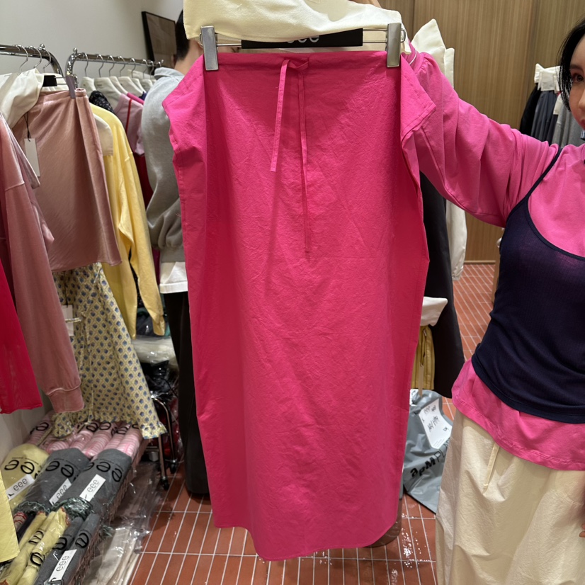 E/E/E韓國直郵女士新款熱賣休閑人氣26春夏半身裙中短裙棉E/E/E半身裙/中短裙圖色1