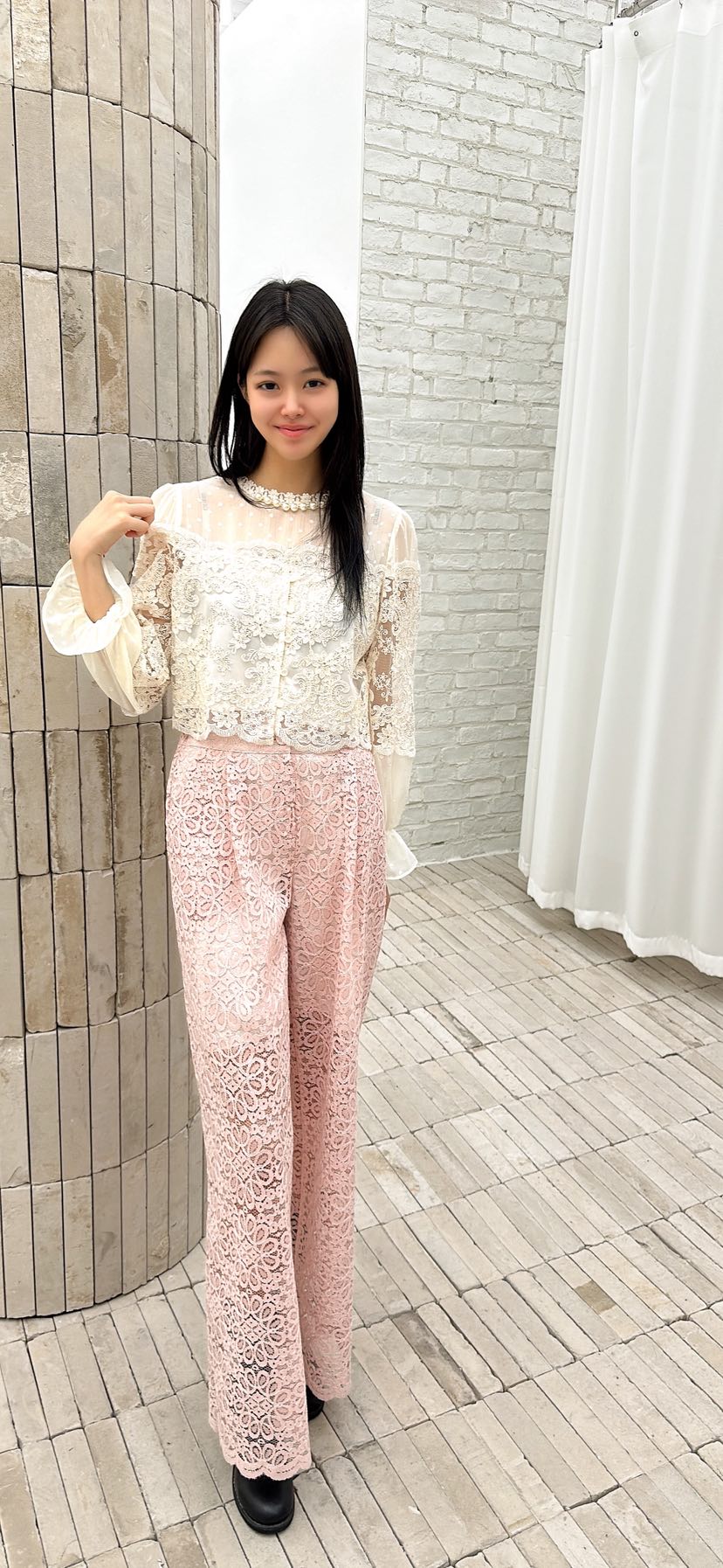 YARD東大門代購女裝新品26春夏熱賣真品時尚推薦休閑褲蕾絲YARD休閑褲