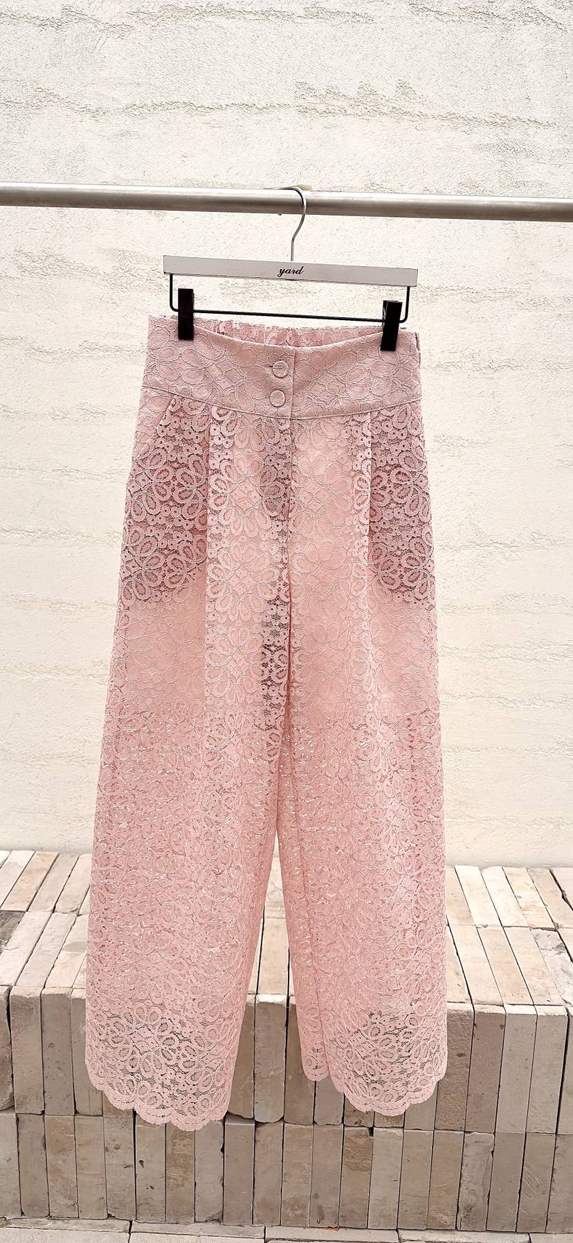 YARD東大門代購女裝新品26春夏熱賣真品時尚推薦休閑褲蕾絲YARD休閑褲圖色2