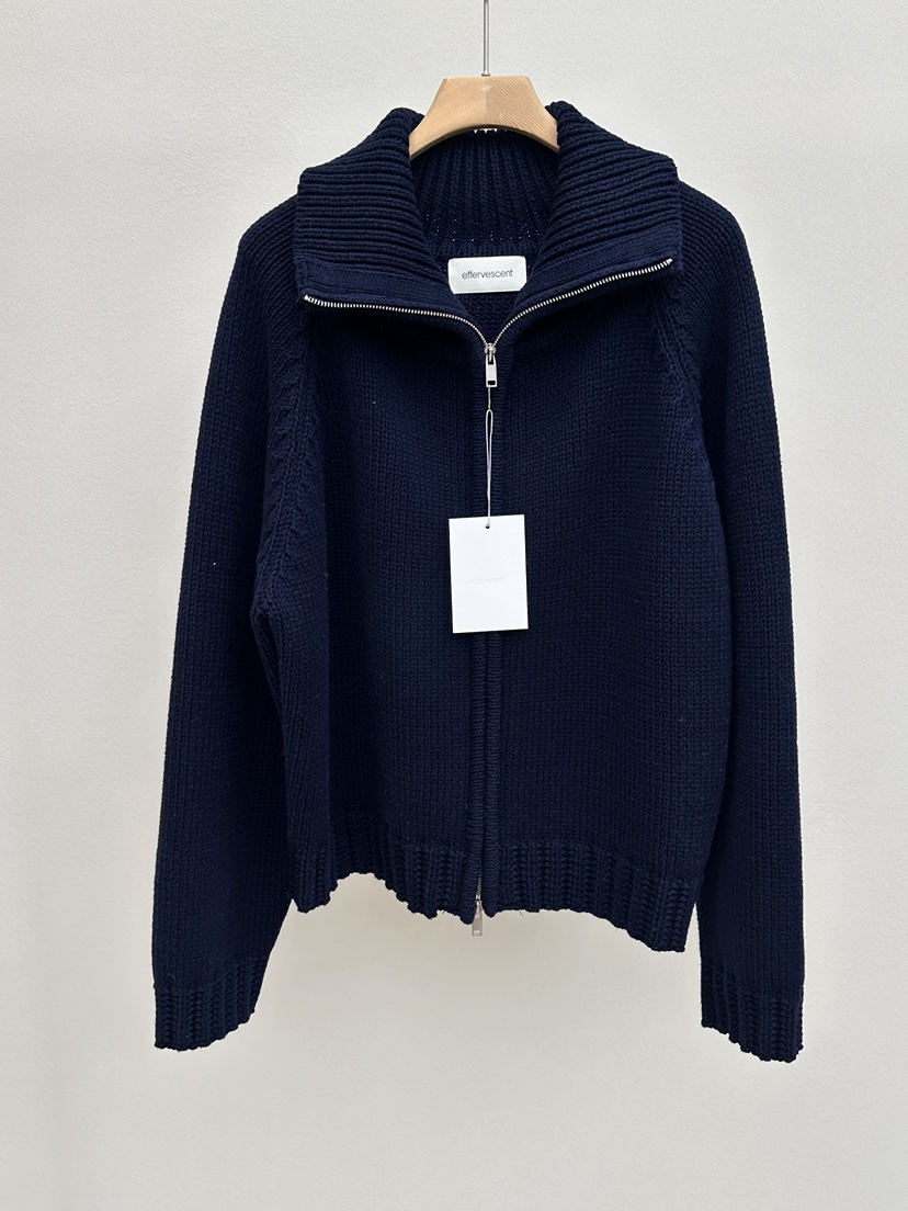 EFFERVESCENT韓國代購女士新品真品人氣熱賣毛衣拉鏈棉質evc/effervescent毛衣圖色3