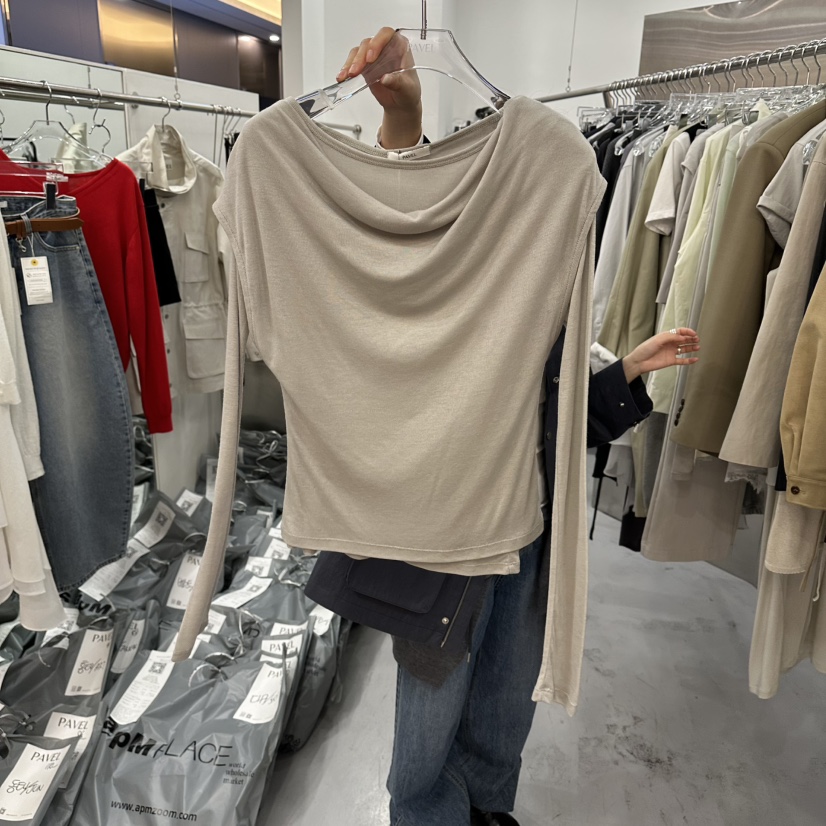 PAVEL韓國代購女裝新品26春夏人氣熱賣休閑推薦長袖T恤雙層PAVEL長袖T恤圖色3