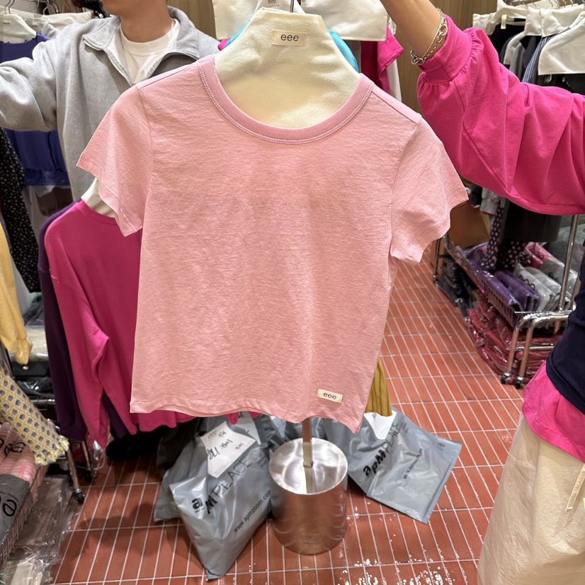 E/E/E東大門實拍女裝新品人氣熱賣休閑職業時尚推薦T恤E/E/ET恤圖色4