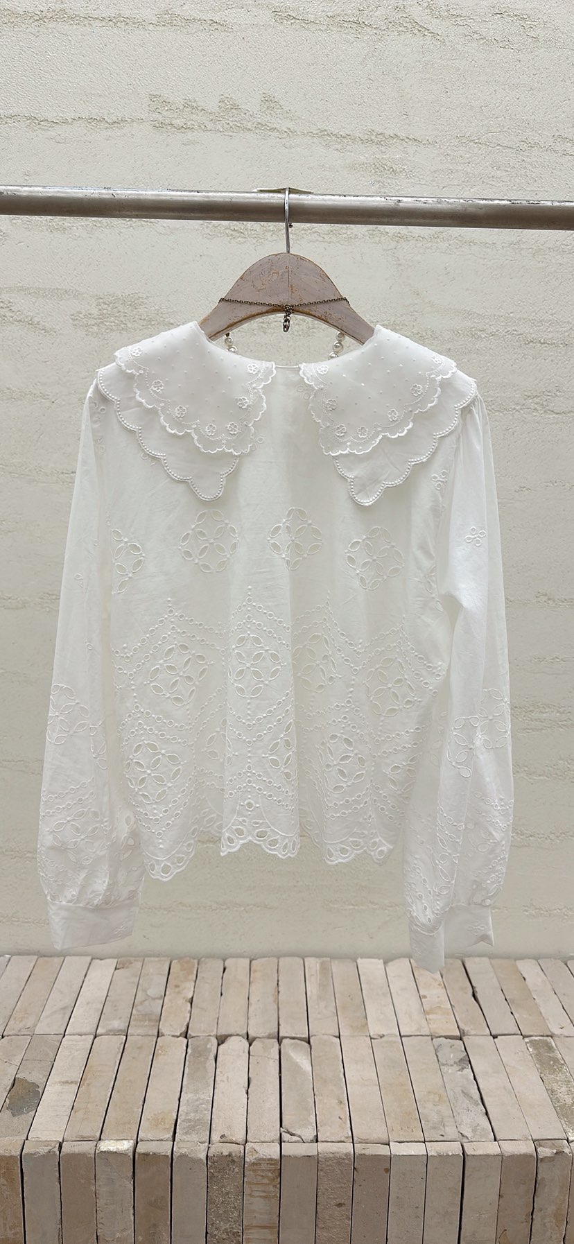 YARD東大門代購女士新款26春夏真品襯衫蕾絲衫不含項鏈棉質YARD襯衫/蕾絲衫