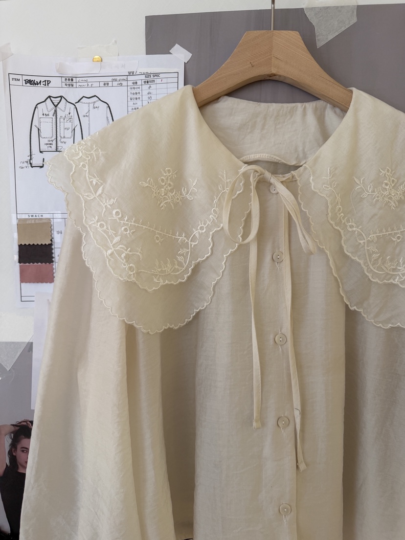 81 MARKET-L東大門代購女裝新品真品26春夏職業襯衫蕾絲衫81 MARKET-L襯衫/蕾絲衫