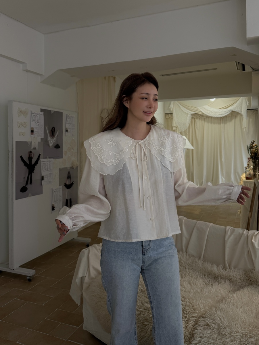 81 MARKET-L東大門代購女裝新品真品26春夏職業襯衫蕾絲衫81 MARKET-L襯衫/蕾絲衫