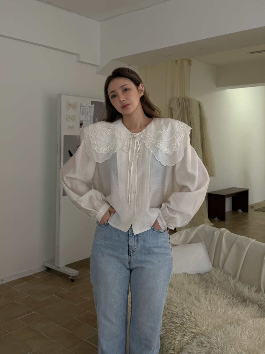 81 MARKET-L東大門代購女裝新品真品26春夏職業襯衫蕾絲衫81 MARKET-L襯衫/蕾絲衫