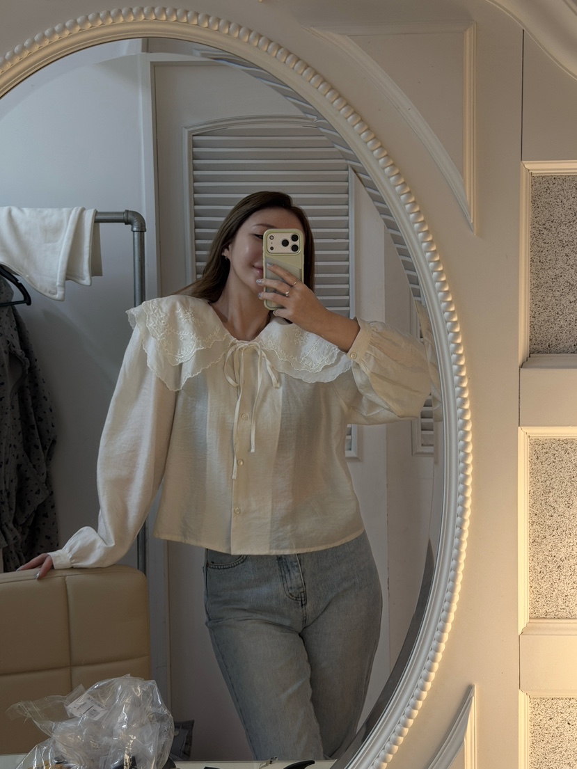 81 MARKET-L東大門代購女裝新品真品26春夏職業襯衫蕾絲衫81 MARKET-L襯衫/蕾絲衫