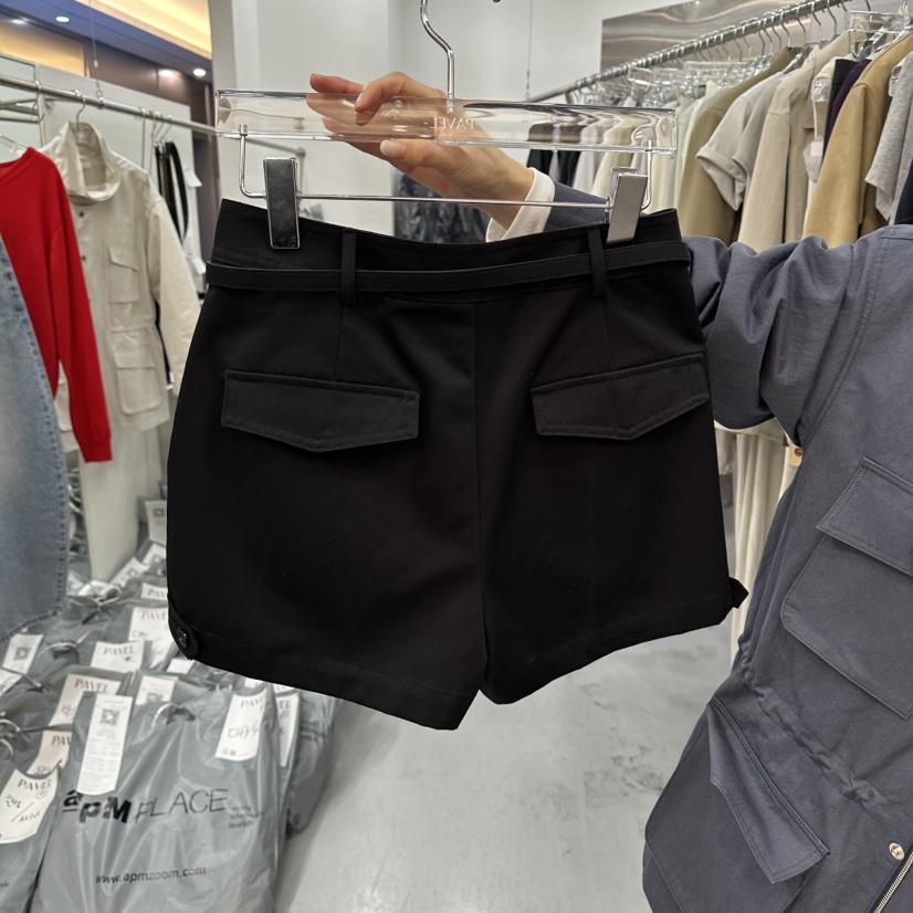PAVEL韓國直郵女裝新款職業熱賣休閑時尚26春夏短褲不含腰帶PAVEL短褲