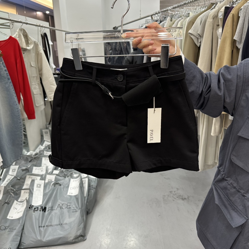 PAVEL韓國直郵女裝新款職業熱賣休閑時尚26春夏短褲不含腰帶PAVEL短褲圖色3