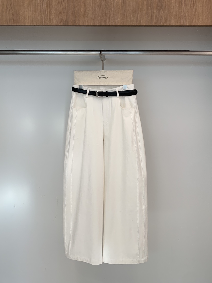 ONE MONE東大門實拍女裝新品熱賣人氣時尚休閑褲不含腰帶ONE MONE休閑褲圖色1