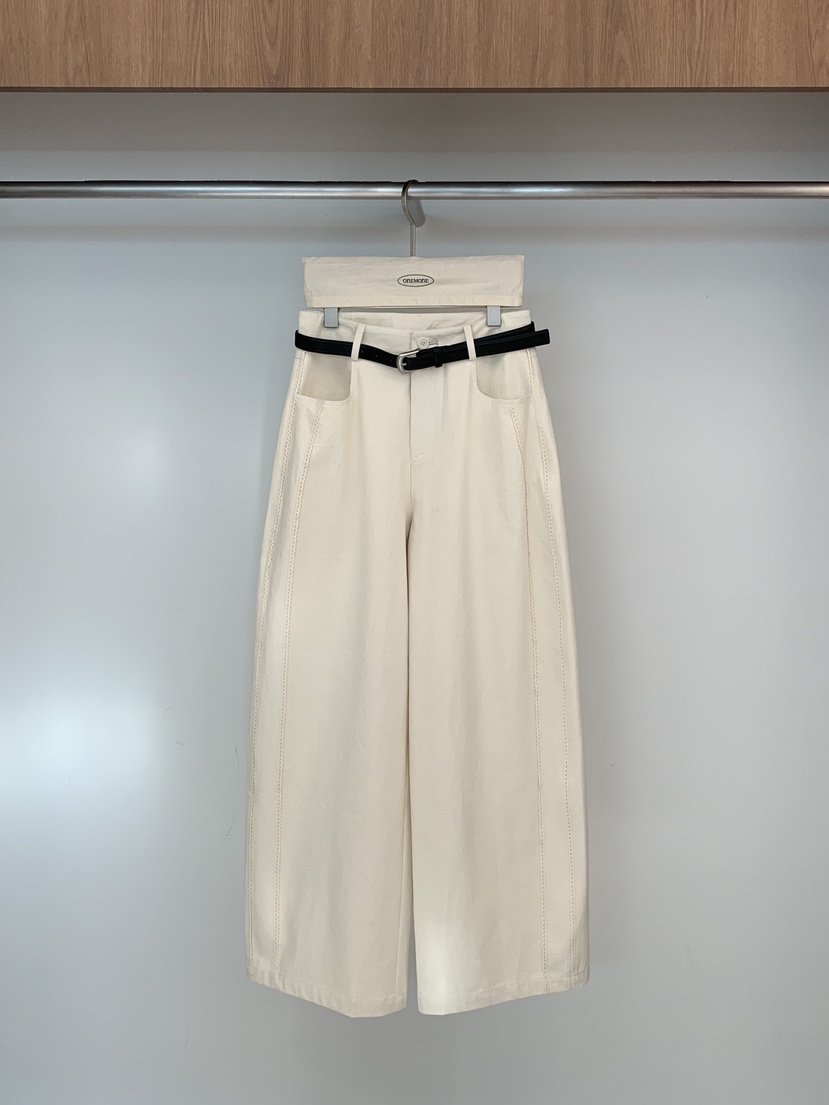 ONE MONE東大門實拍女裝新品熱賣人氣時尚休閑褲不含腰帶ONE MONE休閑褲圖色2