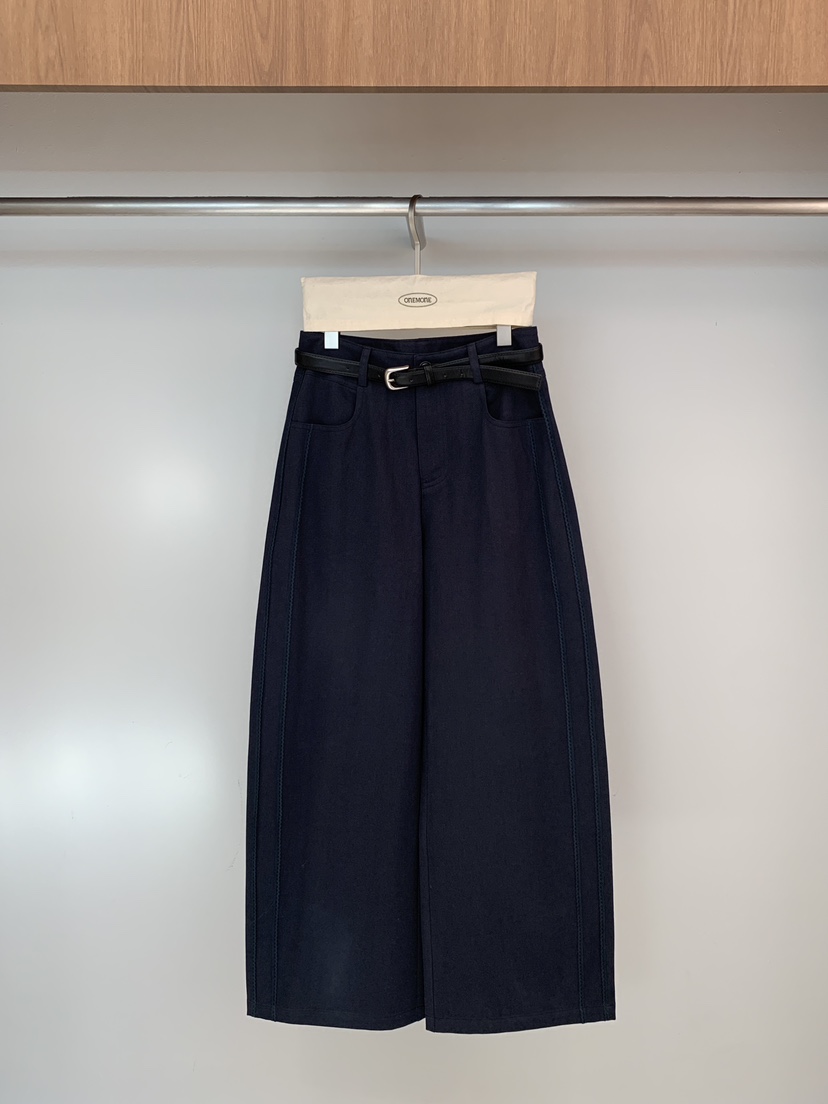 ONE MONE東大門實拍女裝新品熱賣人氣時尚休閑褲不含腰帶ONE MONE休閑褲圖色3