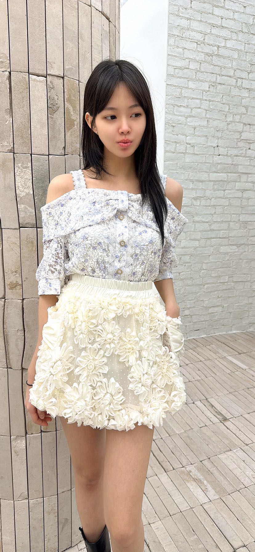 YARD東大門代購女士新款人氣26春夏半身裙中短裙口袋刺繡YARD半身裙/中短裙