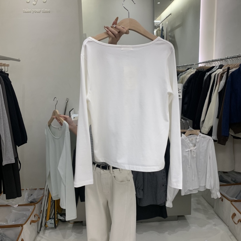 TAKE YOUE TIME東大門實拍女裝新品職業時尚推薦長袖T恤TAKE YOUE TIME長袖T恤