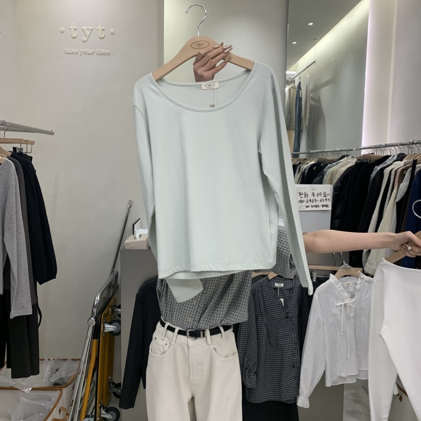 TAKE YOUE TIME東大門實拍女裝新品職業時尚推薦長袖T恤TAKE YOUE TIME長袖T恤圖色2