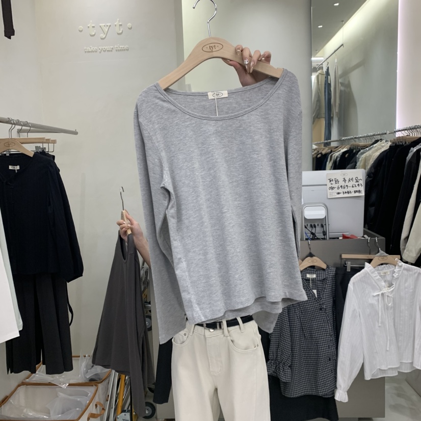 TAKE YOUE TIME東大門實拍女裝新品職業時尚推薦長袖T恤TAKE YOUE TIME長袖T恤圖色3