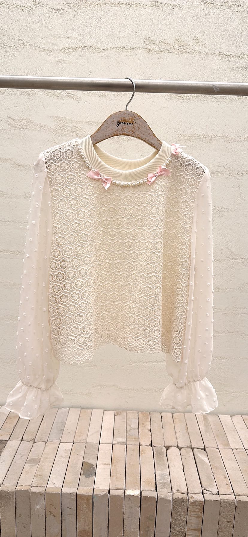 YARD東大門實拍女士新款真品休閑推薦熱賣襯衫蕾絲衫刺繡YARD襯衫/蕾絲衫圖色1