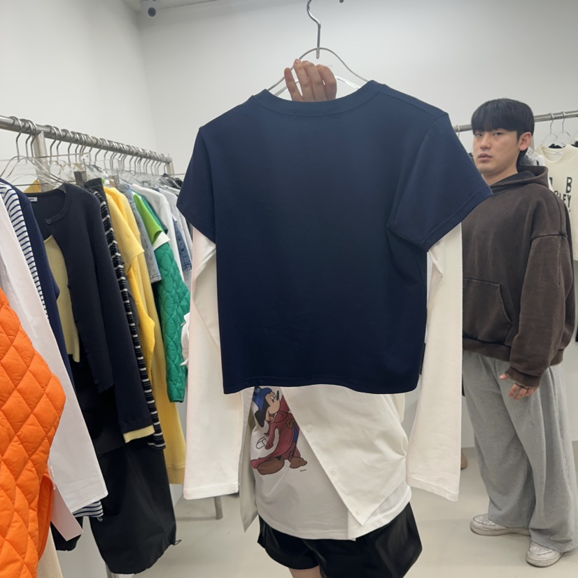 TOPDRESSING東大門直郵女士新款休閑真品推薦長袖T恤假兩件TOPDRESSING長袖T恤