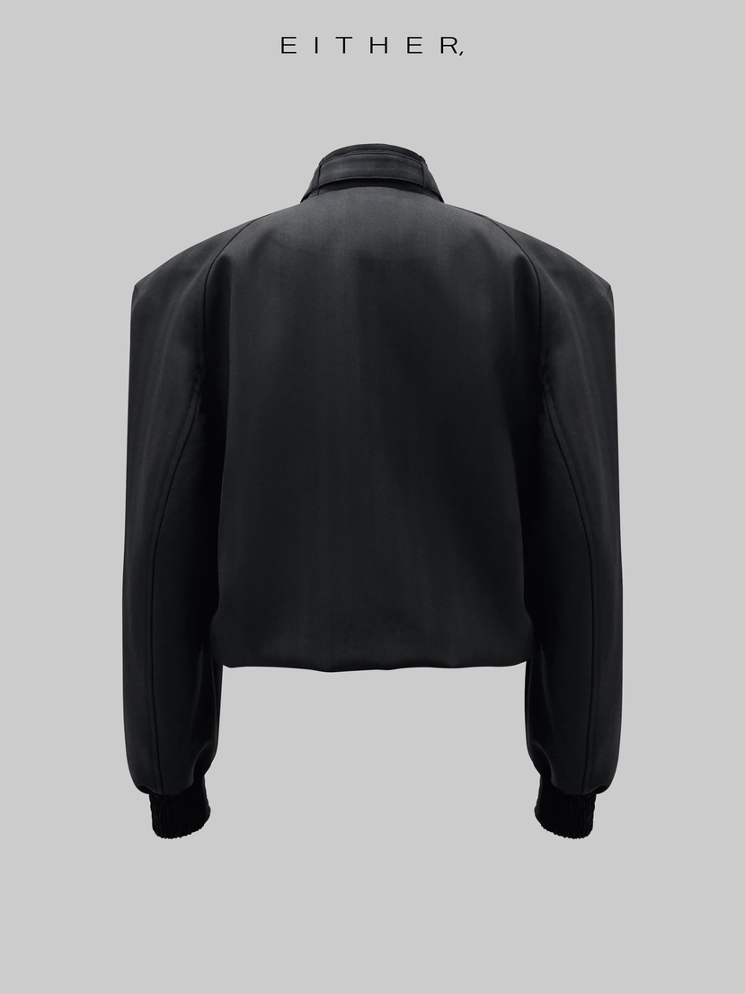 EITHER東大門直郵女裝新款熱賣26春夏職業夾克羊毛人字紋EITHER夾克